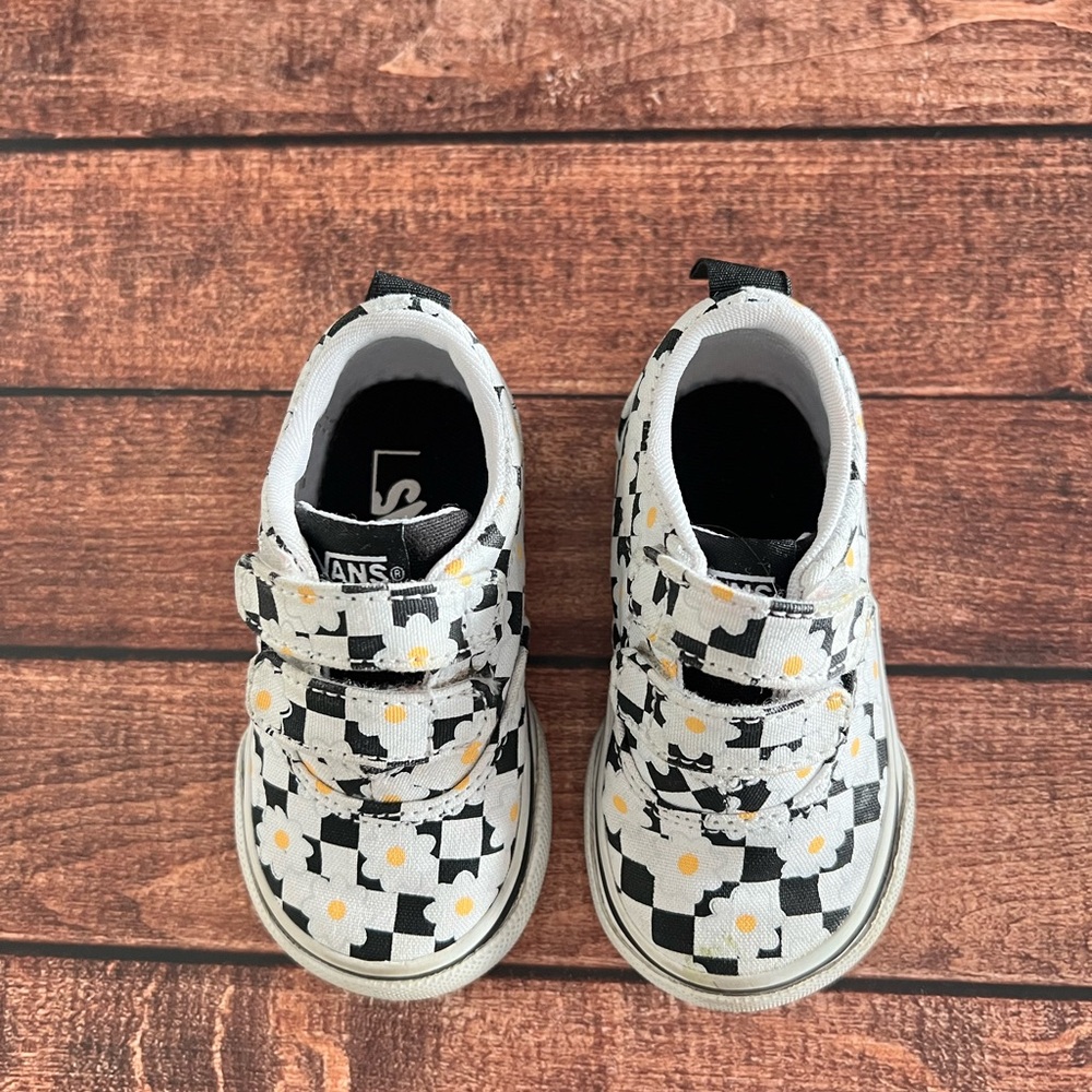 Vans Kids' Black and White Checkered Shoes